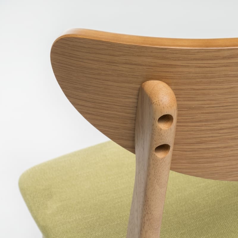 Modern Wood Counter Bar Stools, Armless Dining Chairs with Backrest and Footrest, Kitchen Breakfast Chairs, Set of 2