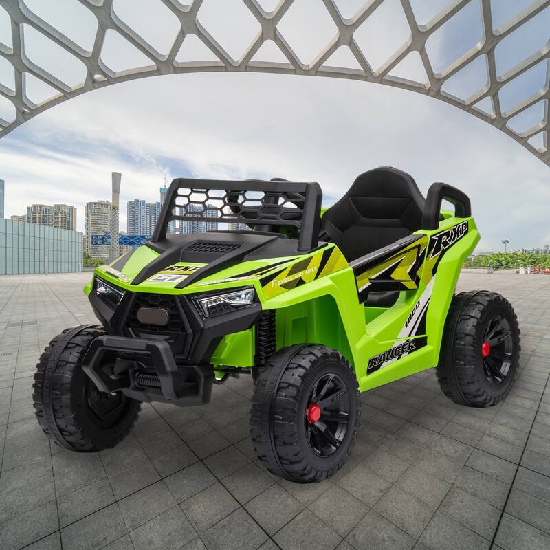Electric 12V Ride On Mini UTV Car for Kids with Forward and Reverse, LED Lights, and Built-in Music, Battery Powered Vehicle
