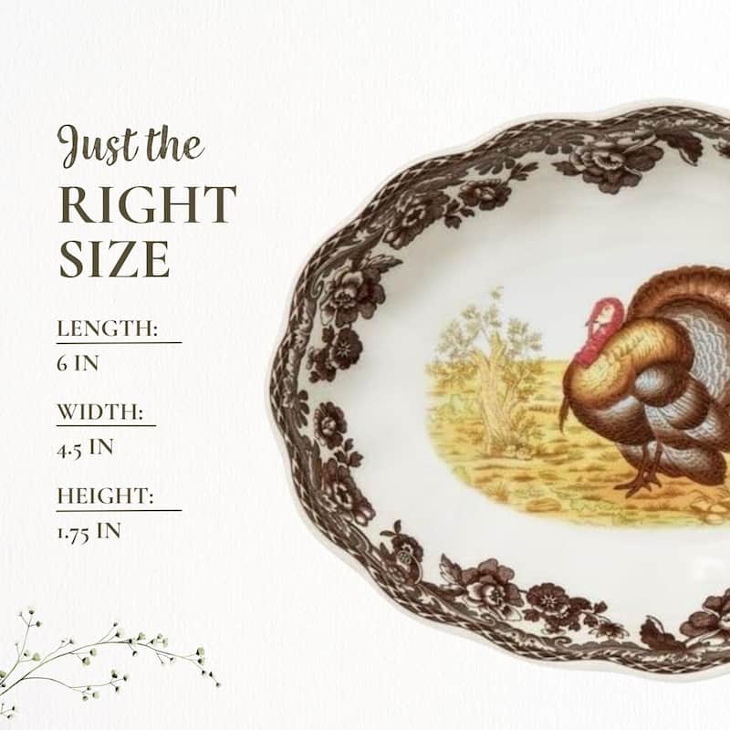 Spode Woodland Oval Fluted Dish