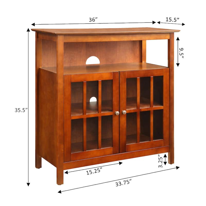 Convenience Concepts Big Sur Highboy 40 inch TV Stand with Storage Cabinets