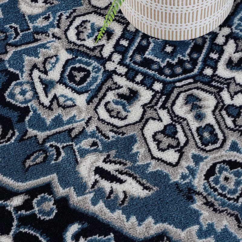 Superior Glendale Floral Medallion Indoor Area Rug
