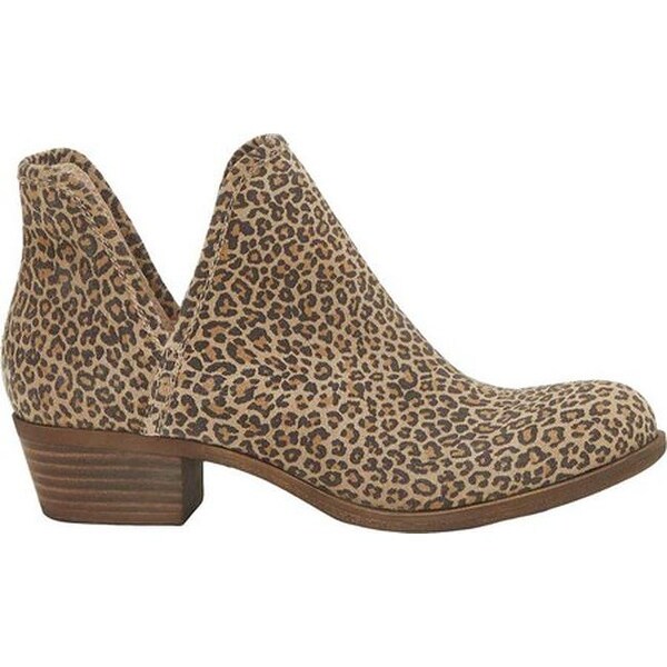Lucky brand baley perforated chop out outlet booties leopard