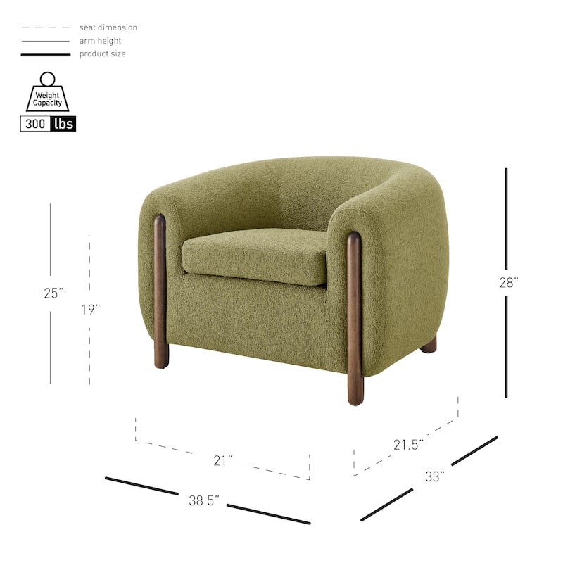 NPD Furniture Cordelia Boucle Accent Arm Chair