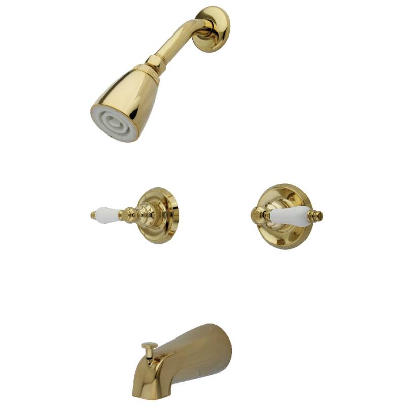 Victorian Tub and Shower Faucet - Polished Brass