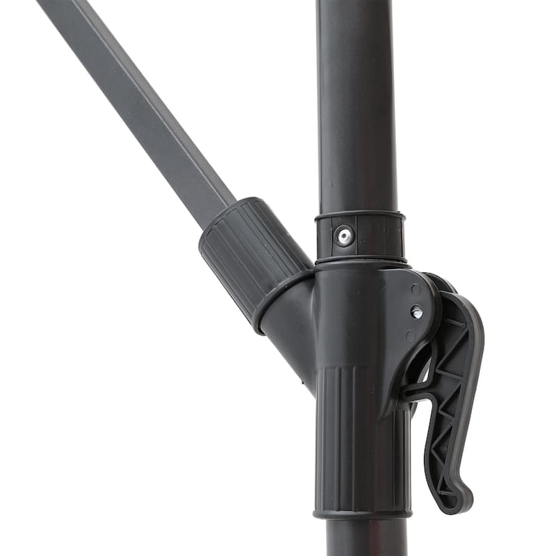 Clihome 10Ft Outdoor Crank Cantilever Patio Umbrella Without Base
