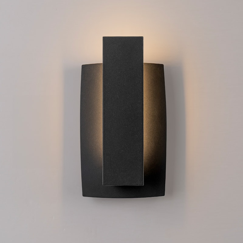 Modern LED Black/Bronze Aluminum Outdoor Wall Sconce(Set of 2)