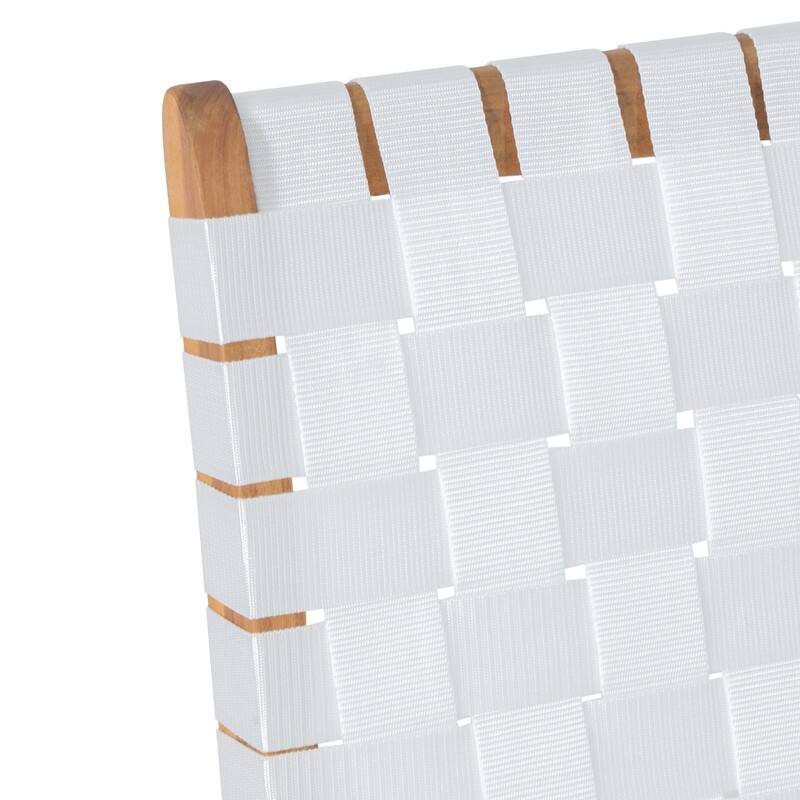 CHARLOTTE Modern Acacia Wood Outdoor Lounge Chair (Set of 2)