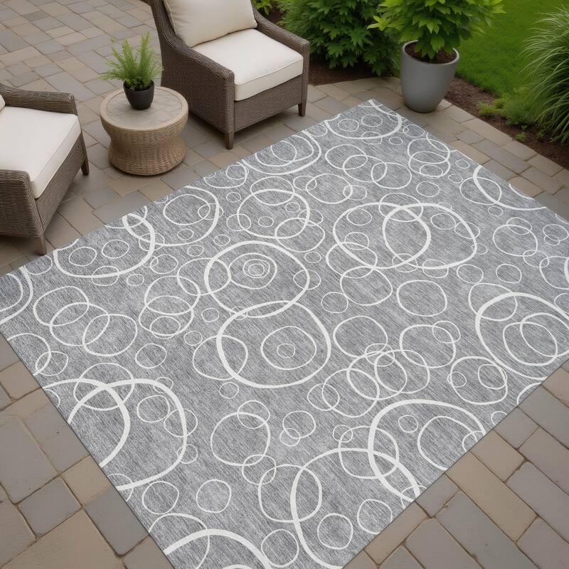 Machine Washable Indoor/ Outdoor Contemporary Nexus Chantille Rug