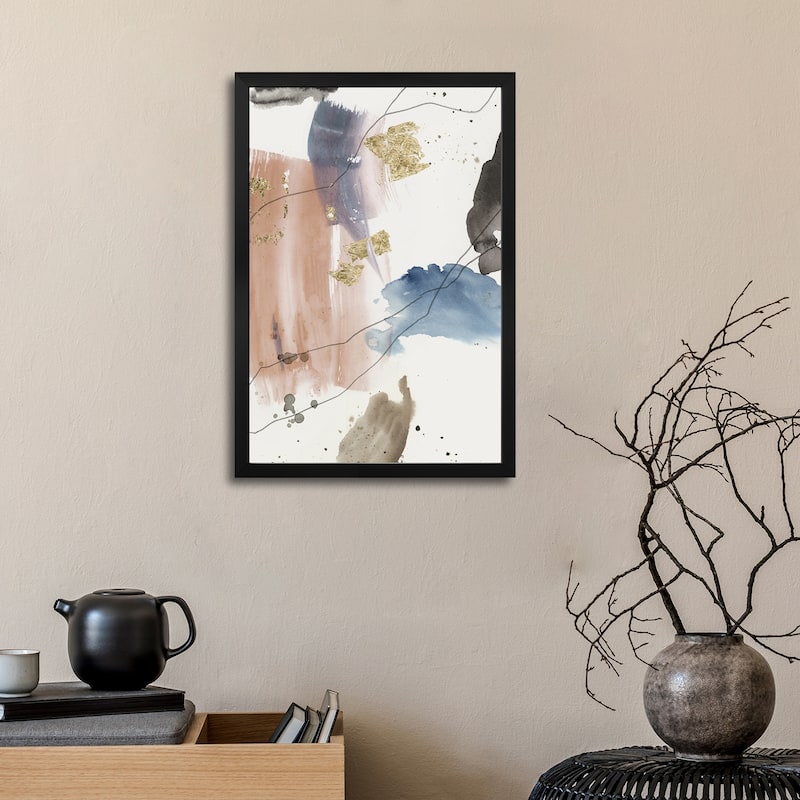 Pink Stroke II Premium Framed Poster by PI Studio