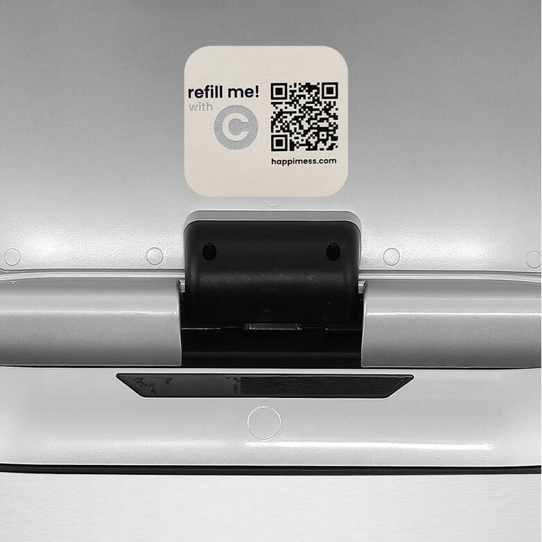 happimess Robo Kitchen 13.2-Gallon Slim Oval Motion Sensor Touchless Trash Can with Touch Mode