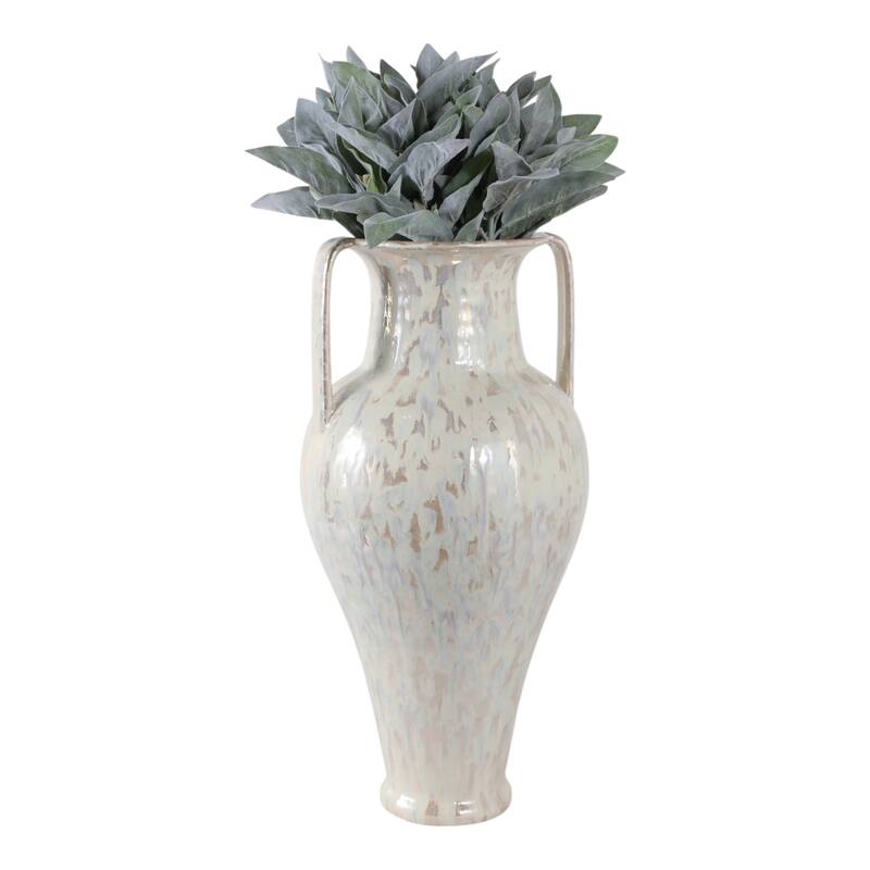 Stoneware Decorative Vase with Sculptural Twisted Design Home Decor