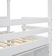 preview thumbnail 26 of 26, Roof Frame Shaped Bunk Bed for Kids with Storage Cells and Stairs