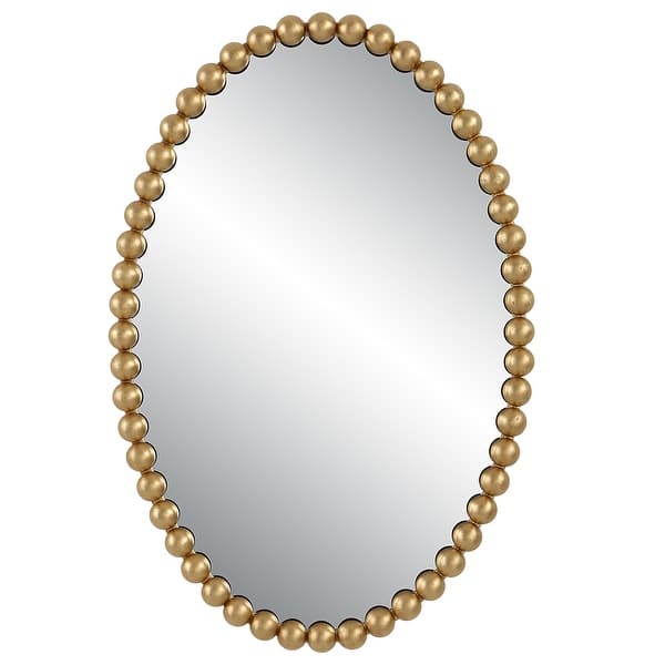 slide 2 of 6, Uttermost Serna Oval Mirror - 20"W X 30"H X 2"D Gold