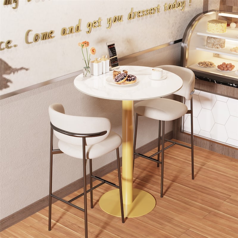 Tall Round Bar Height Bistro Pub Table for Business, Commercial Cafe