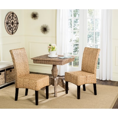 SAFAVIEH Clemensa Natural Dining Chair (Set of 2) - 18.1" x 22.8" x 39" - 18Wx23Dx39H