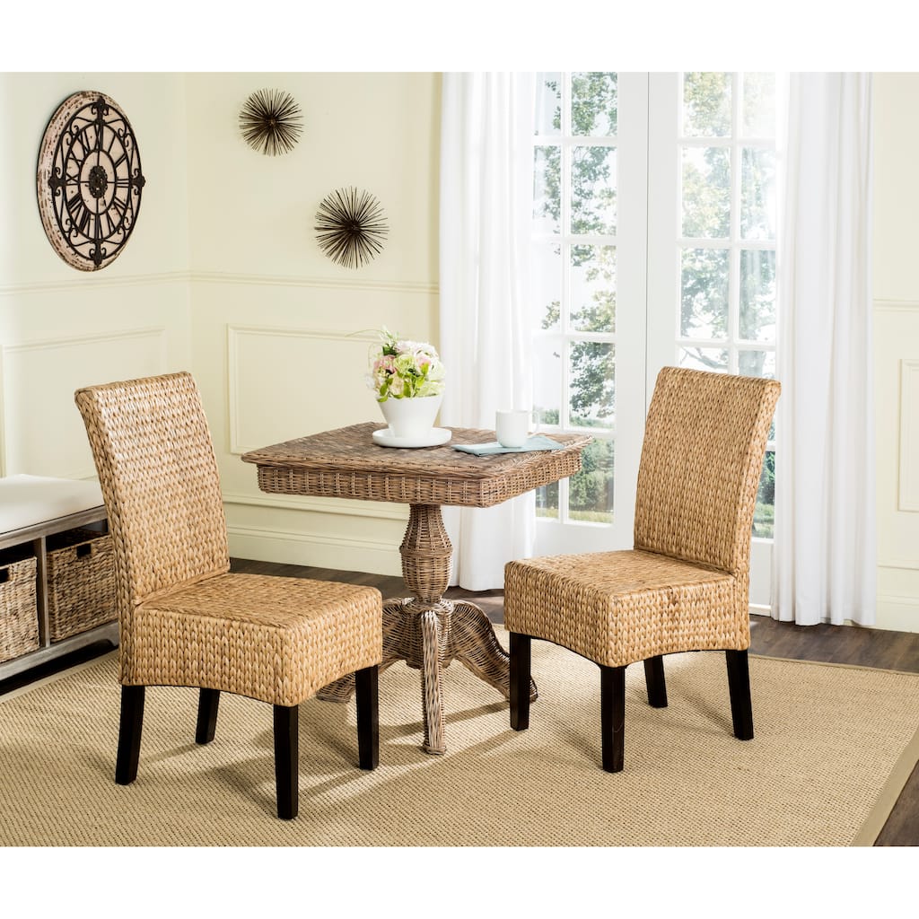SAFAVIEH Clemensa Natural Dining Chair (Set of 2) - 18.1" x 22.8" x 39" - 18Wx23Dx39H