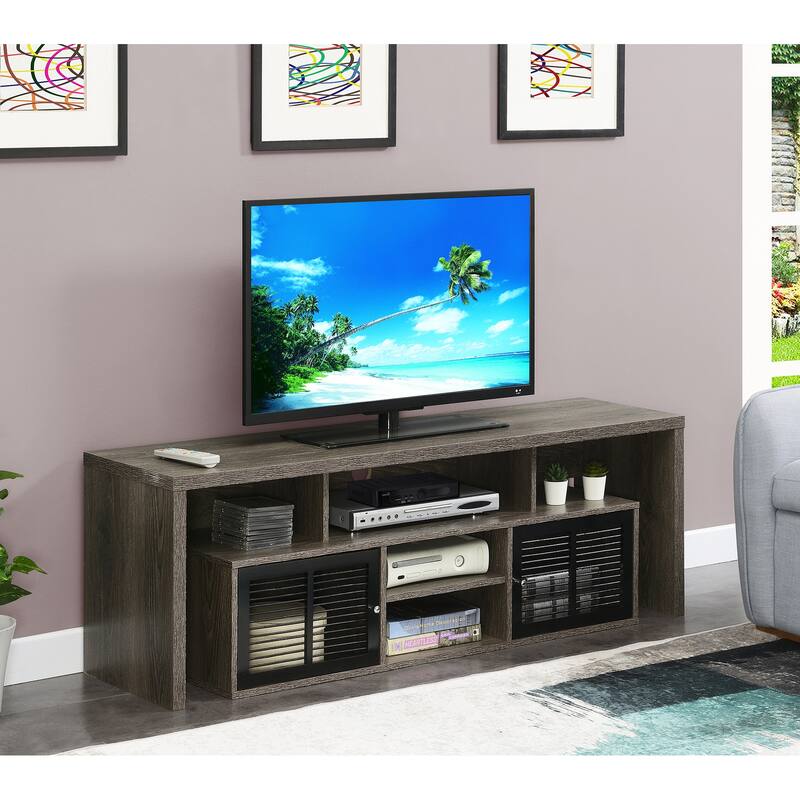 Convenience Concepts Lexington 65 inch TV Stand with Storage Cabinets and Shelves