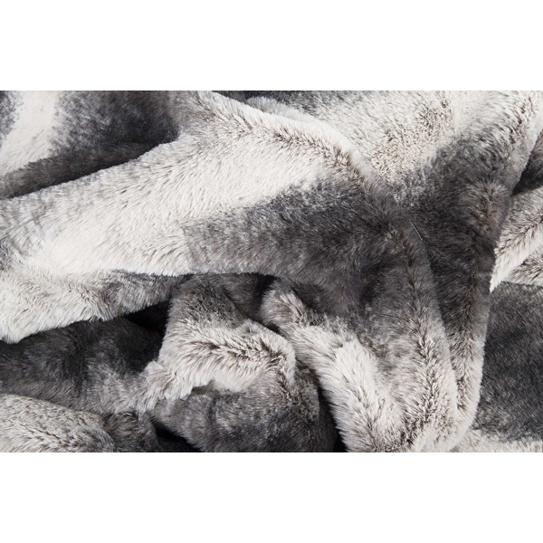 Charcoal faux online fur throw