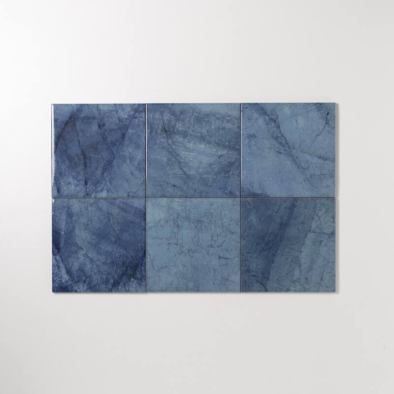 Seascape 6 in. x 6 in. Glazed Porcelain Wall Tile