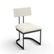 preview thumbnail 12 of 24, Amisco Lucio Upholstered Dining Chair with Metal Legs Light Grey-Beige PVC / Black Metal