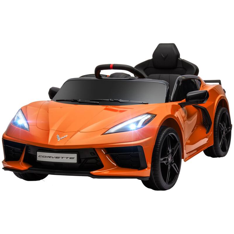 12V Chevrolet Corvette Licensed Electric Ride-On Car for Kids with Remote Control, Music, Toddler Ride On Car for 3-6 Years
