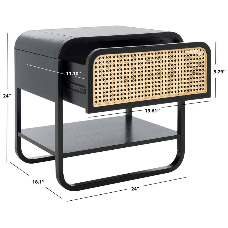 SAFAVIEH Odalys 1-Drawer Nightstand (Fully Assembled)