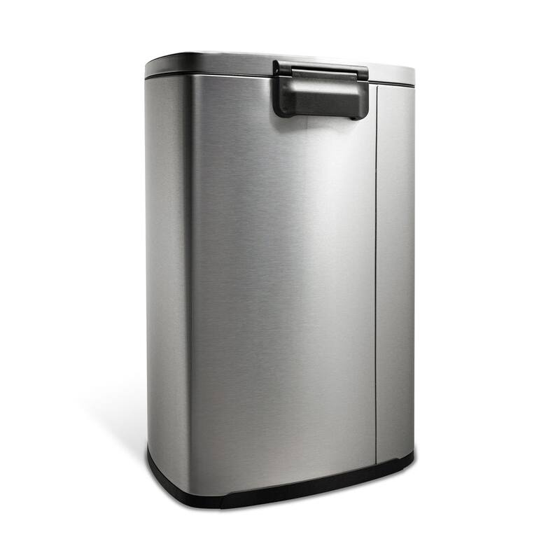 NINESTARS 13.2 Gallon Rectangular Step-On Trash Can