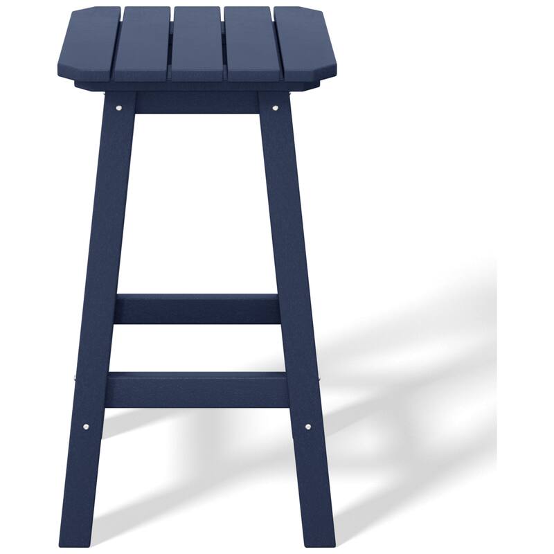 Laguna Hdpe All Weather Outdoor Patio 24" Square Counter Stool (Set Of 3)