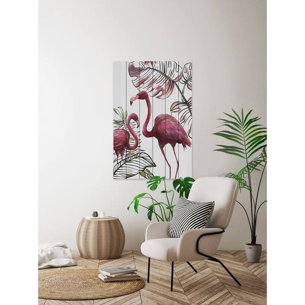 Shop Marmont Hill Mh Jultcn 33 Ww 12 12 X 8 Tropical Flamingos
