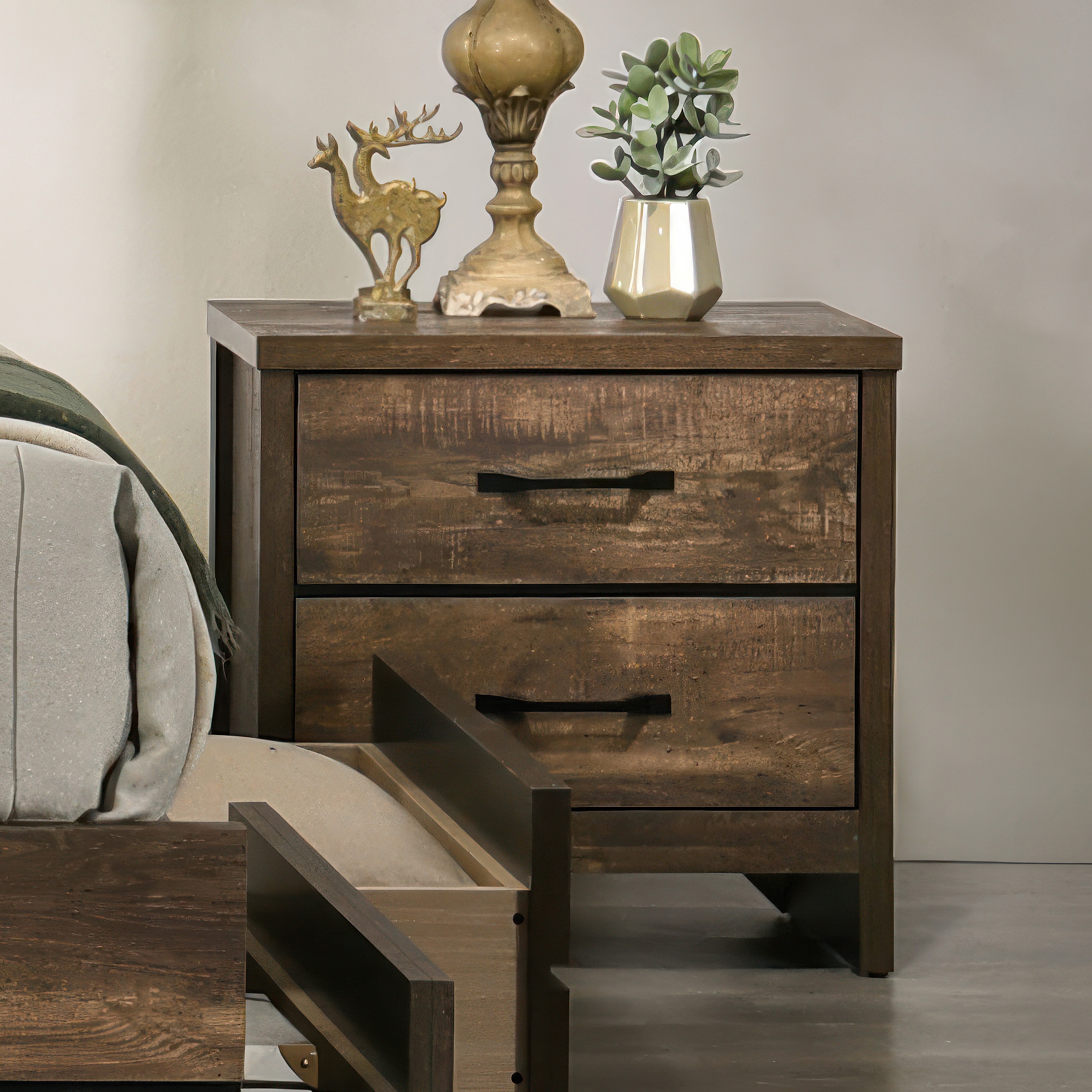 Light shop walnut nightstand