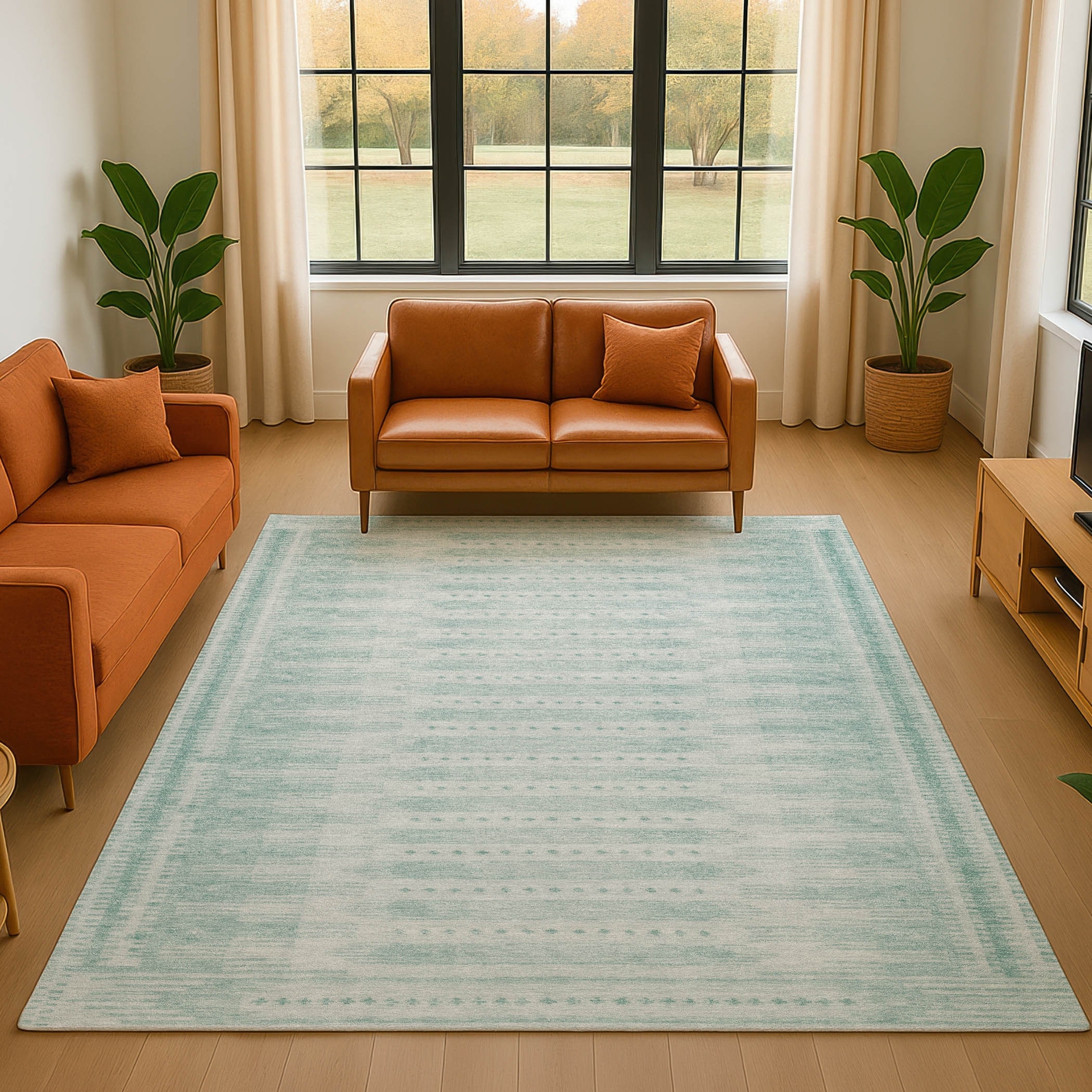 Premium Washable Super Soft Striped Ombre Mayfield Rug