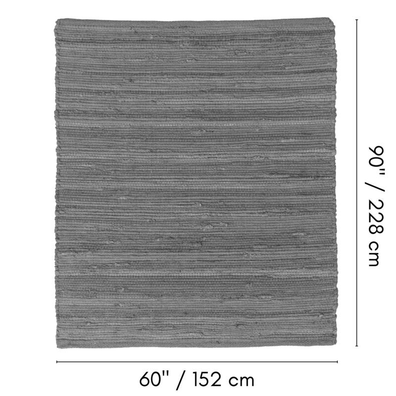 Fabstyles Solid Cotton Handmade Area Rag Rug Living Room, Hallway
