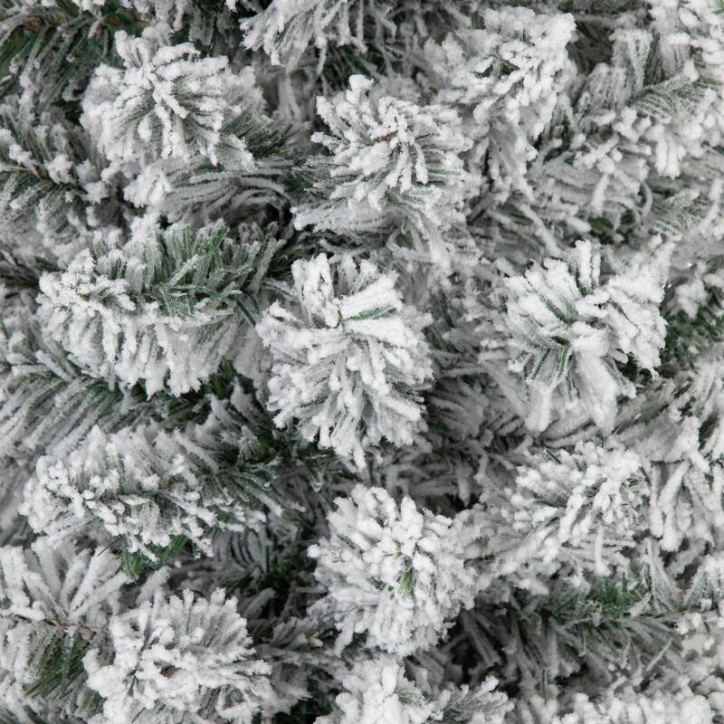 6' Flocked North River Pine Pencil Artificial Christmas Tree, Unlit - 6 Foot