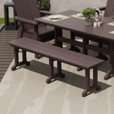 Laguna Hdpe All Weather Outdoor Patio 65" Bench