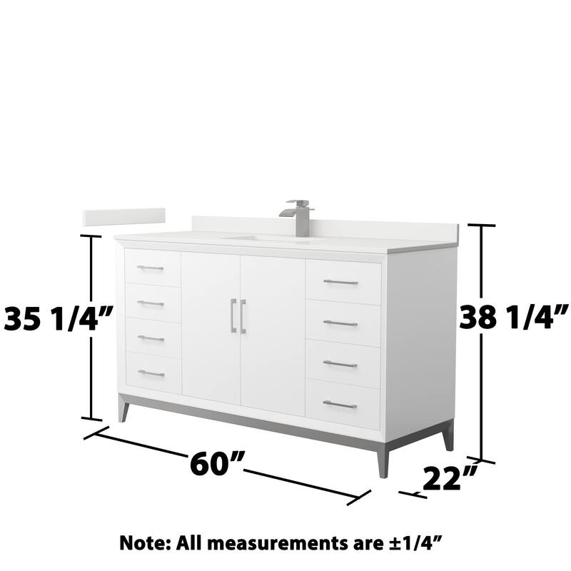 Wyndham Collection WCH818160S-QTZ-UNSMXX Amici 60" Free Standing