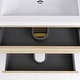 preview thumbnail 50 of 191, Wood Wall-Mounted Bathroom Vanity with Sink and Soft Close Drawers