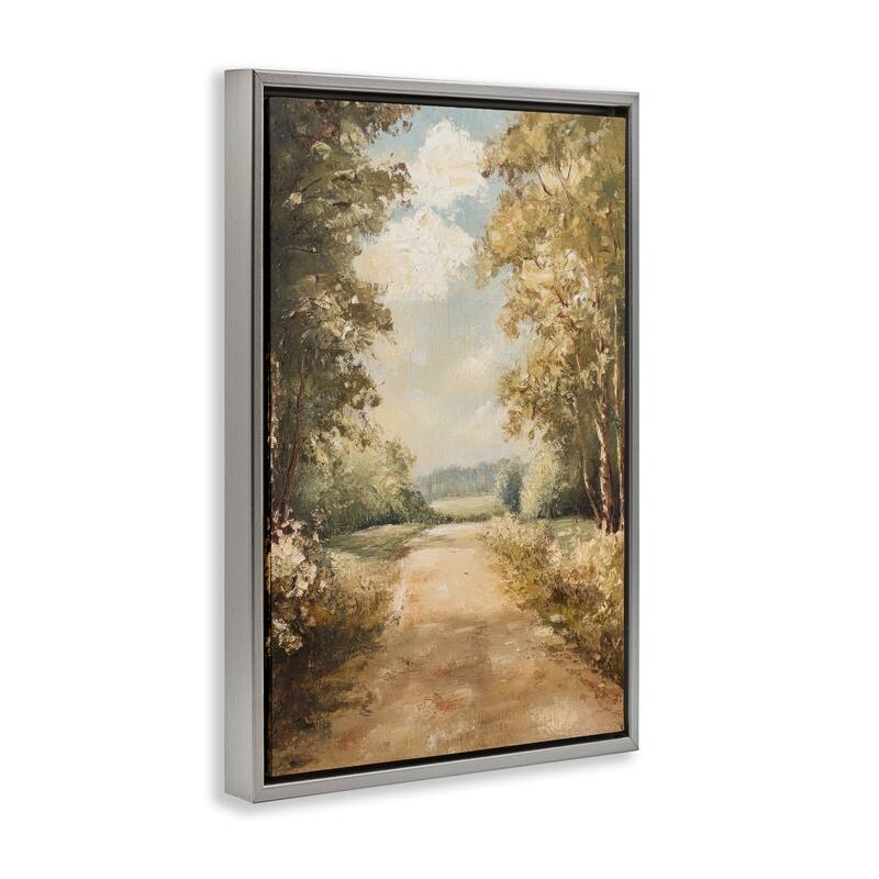 Stupell Walk Through Country Forest Framed Floater Canvas Wall Art Design By Petal Prints Design