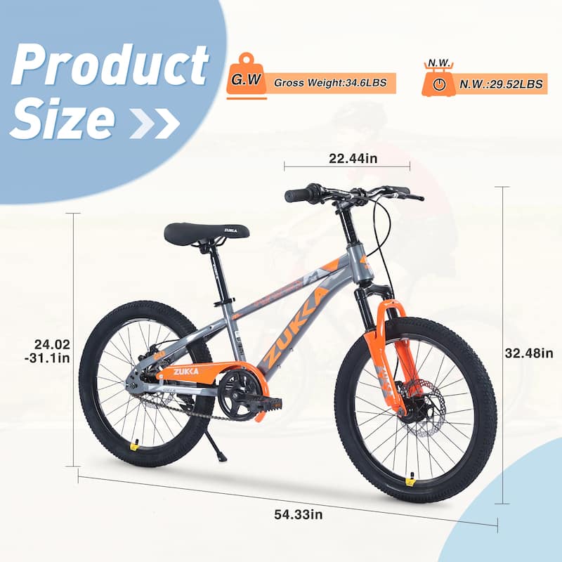 Mountain Bike,20 Inch MTB for Boys and Girls Age 7-10 Years - Main Image