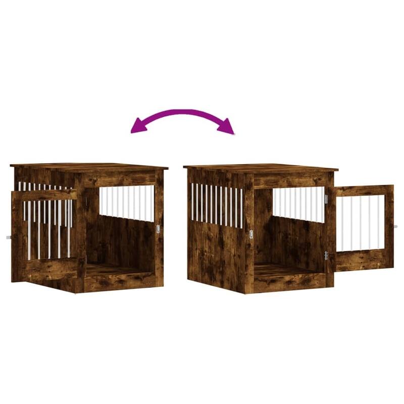 vidaXL Dog Crate with Door Doghouse Puppy Kennel Peg Cage Engineered Wood