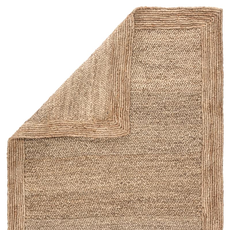 Namtso Natural Solid Beige Area Rug