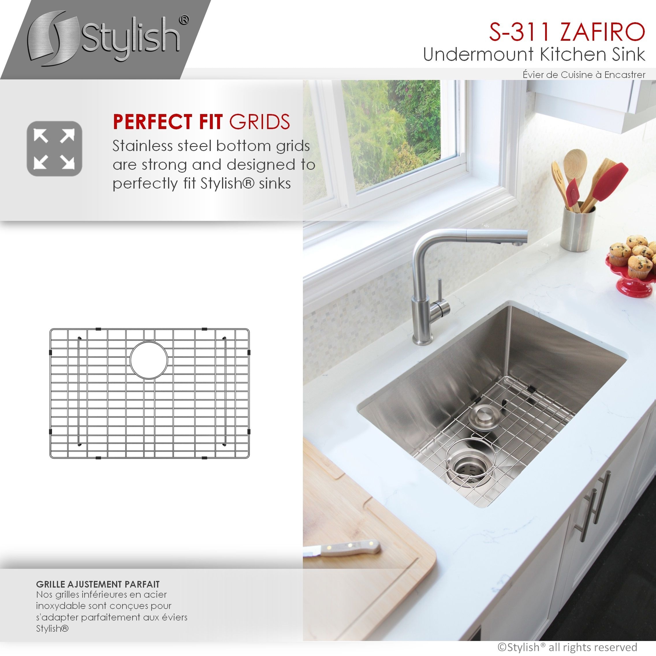 30 L X 18 W Stainless Steel Single Basin Undermount Kitchen Sink With Grid And Strainer Overstock 19976924