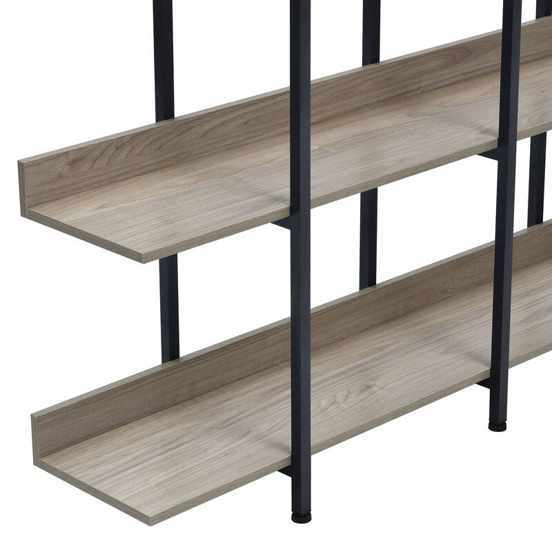 5 Tier Bookcase Home Office Open Bookshelf with Metal Frame - 70.90* 11.80 * 70.90