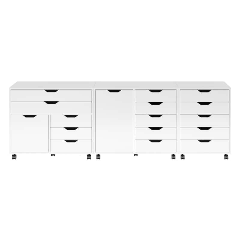 Halifax 3-Pc Storage Cabinet Set, White