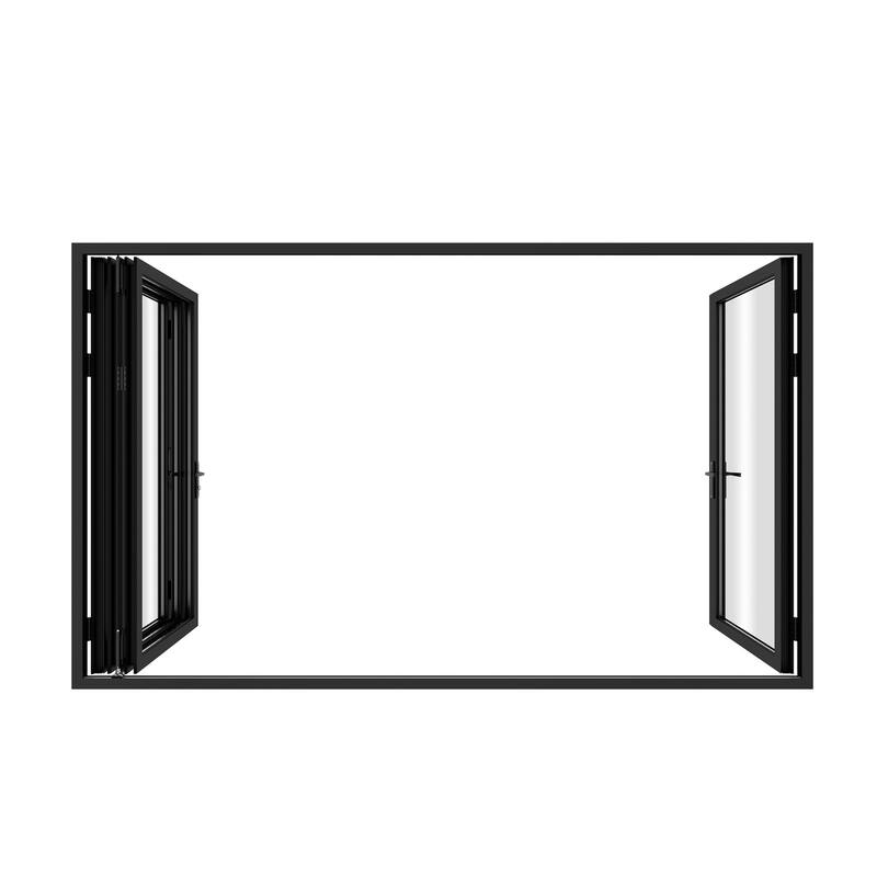 KaMic 120" x 96" 4-Panel Aluminum Patio Folding Door Left to Right-Outswing