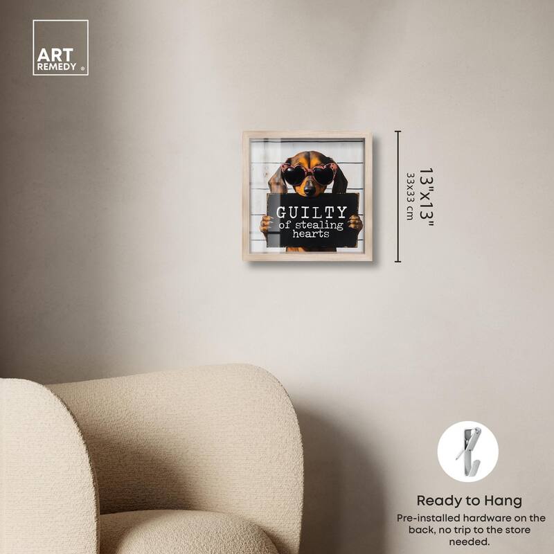 Guilty of Stealing Hearts Shadowbox by Art Remedy