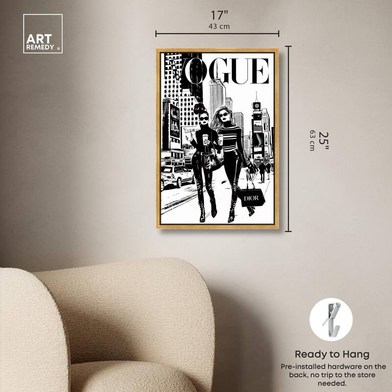 Shopping Gals Cover II Canvas by Art Remedy