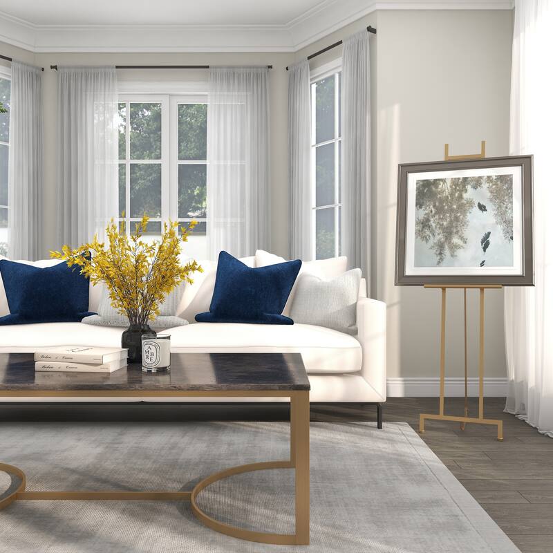 Gold Metal Adjustable 3 Tier Geometric Display Easel with Chain Support