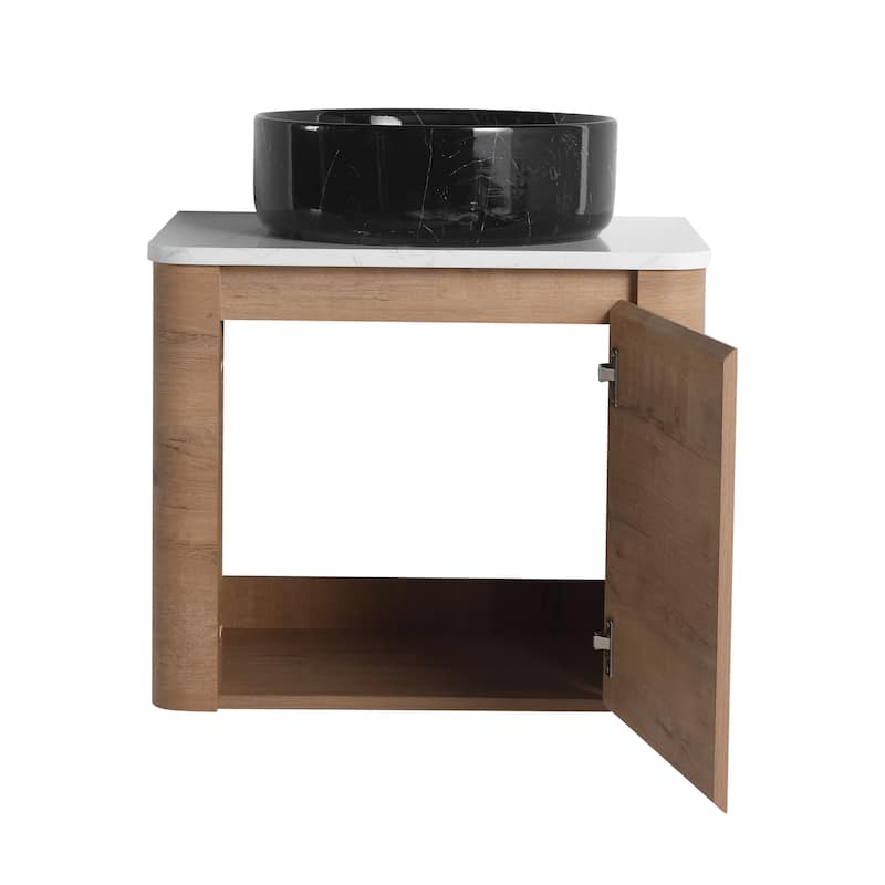 Bathroom Vanity With Sink In 24/30 Inch, Floating Bathroom Vanity With Soft Close Door