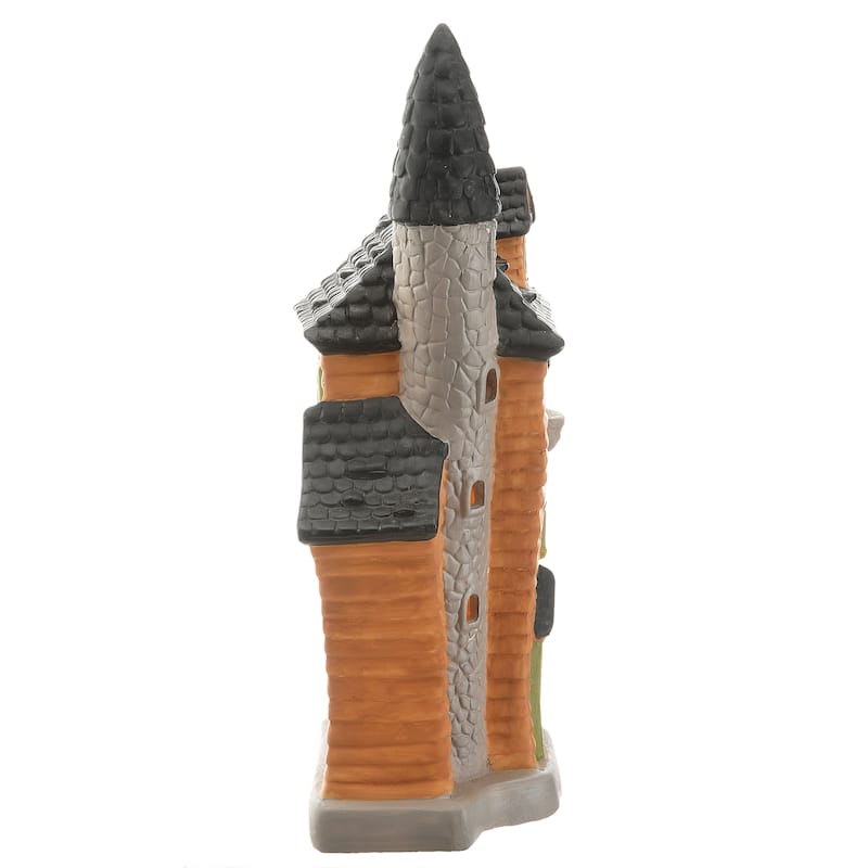 National Tree Company Halloween Pre-Lit Haunted House Decoration, LED Lights, 12 Inches - 12 in