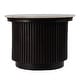 preview thumbnail 2 of 3, Georgia 22 in. W Round Wood and Marble Ribbed Side Table